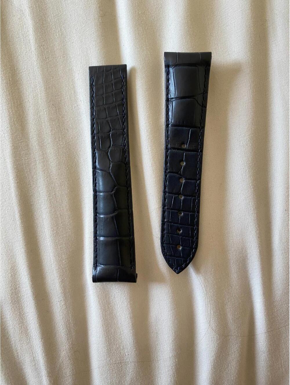 $525 Genuine Omega Navy Blue Alligator OEM Strap NWOT 21mm x 18mm